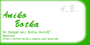 aniko botka business card